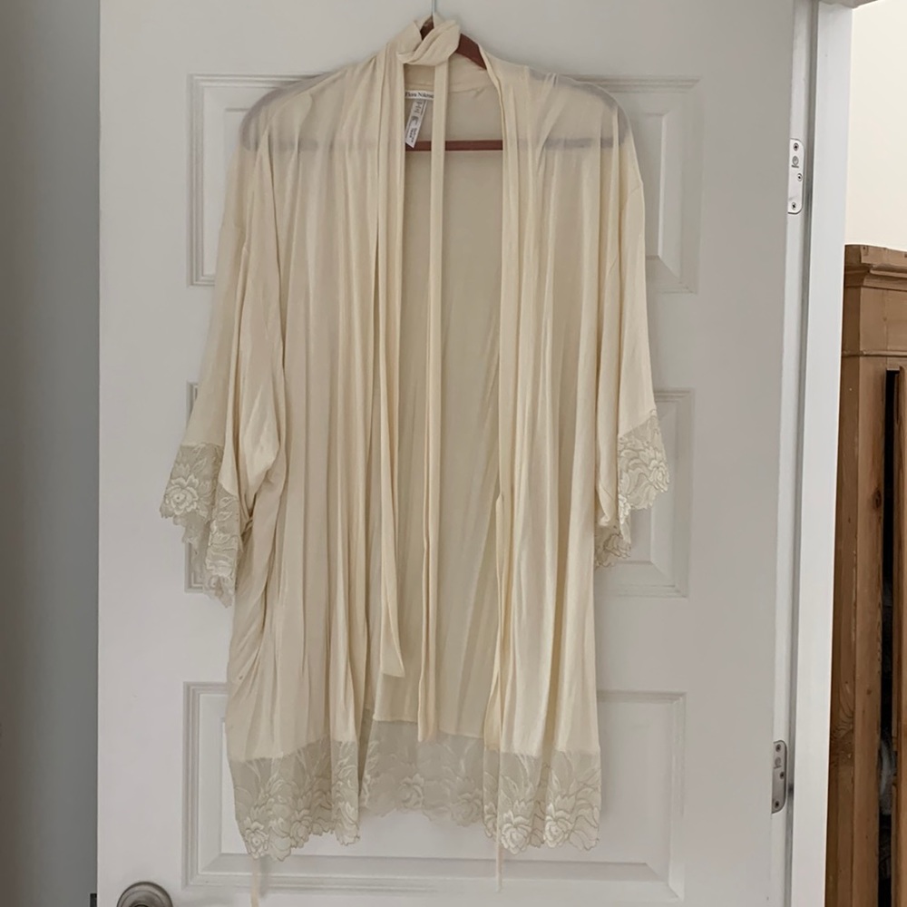 BLHDN cotton cream bridal robe